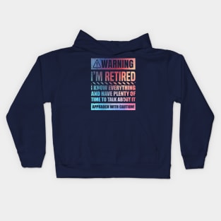 Retirement Design For Men Women Retiree Retired Retirement Kids Hoodie